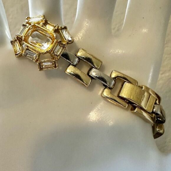 Ann Taylor Gold Tone Crystal Bracelet - Picture 5 of 9
